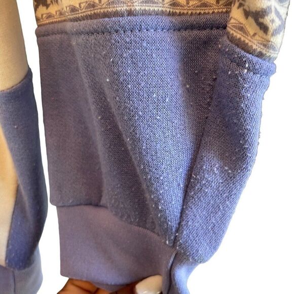 Vtg 80s Gitano Woman Collections Sweater 18W Blue Patterned Aztec Mirror Button - Picture 7 of 9